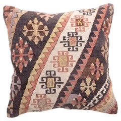 Copricuscino Kilim vintage e antico, cuscino moderno turco Anatolian Yastik 4368