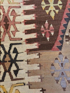 Vintage & Old Kilim Cushion Cover, Anatolian Yastik Turkish Modern Pillow 4371
