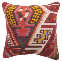 Copricuscino Kilim vintage e antico, cuscino moderno turco Anatolian Yastik 4377