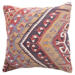 Copricuscino Kilim vintage e antico, cuscino moderno turco Anatolian Yastik 4397