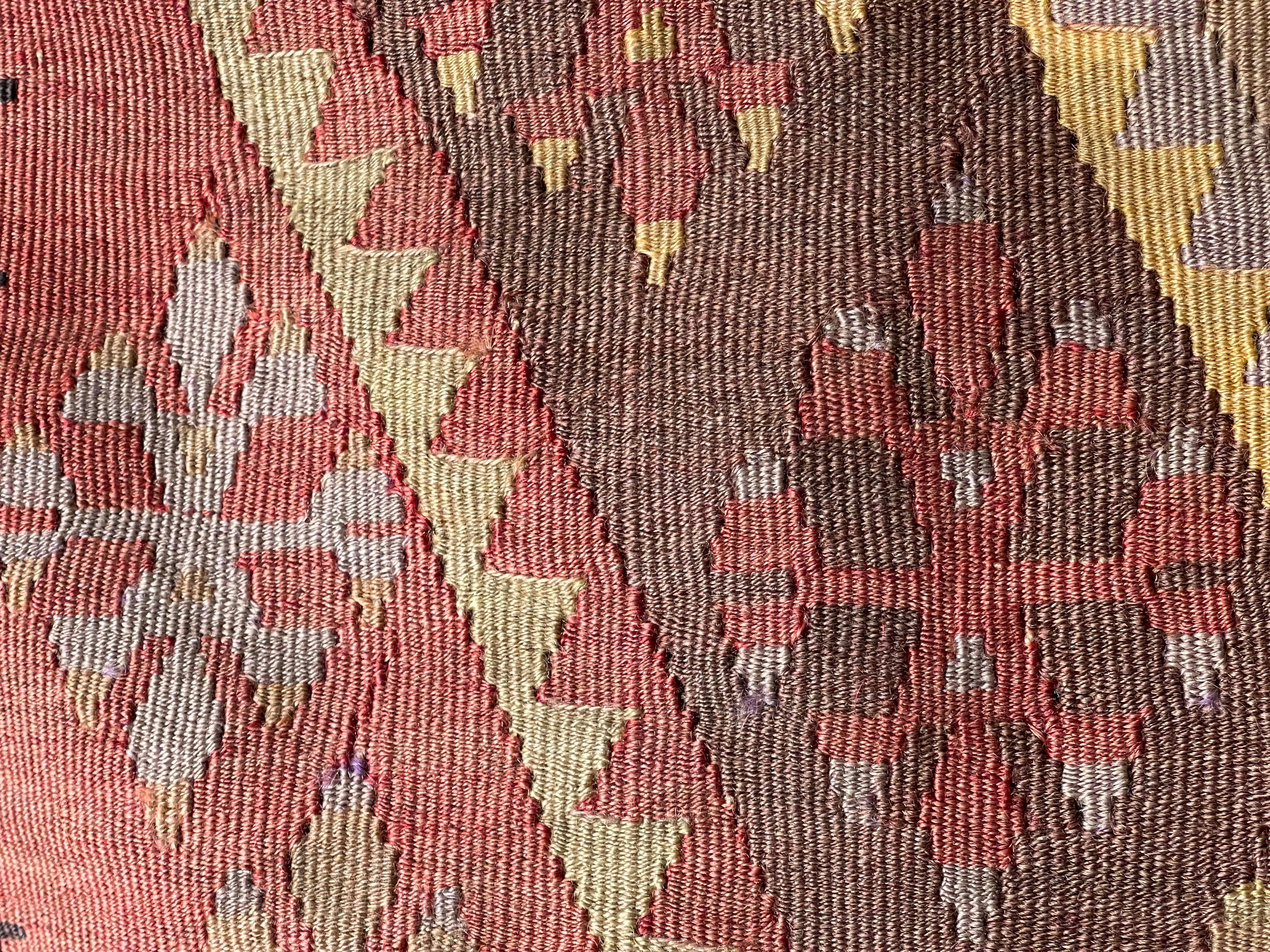 Turc Coussin Kilim vintage et ancien, coussin moderne turc d'Anatolie Yastik 4402 en vente