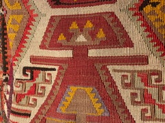 Vintage & Old Kilim Cushion Cover, Anatolian Yastik Turkish Modern Pillow 4406