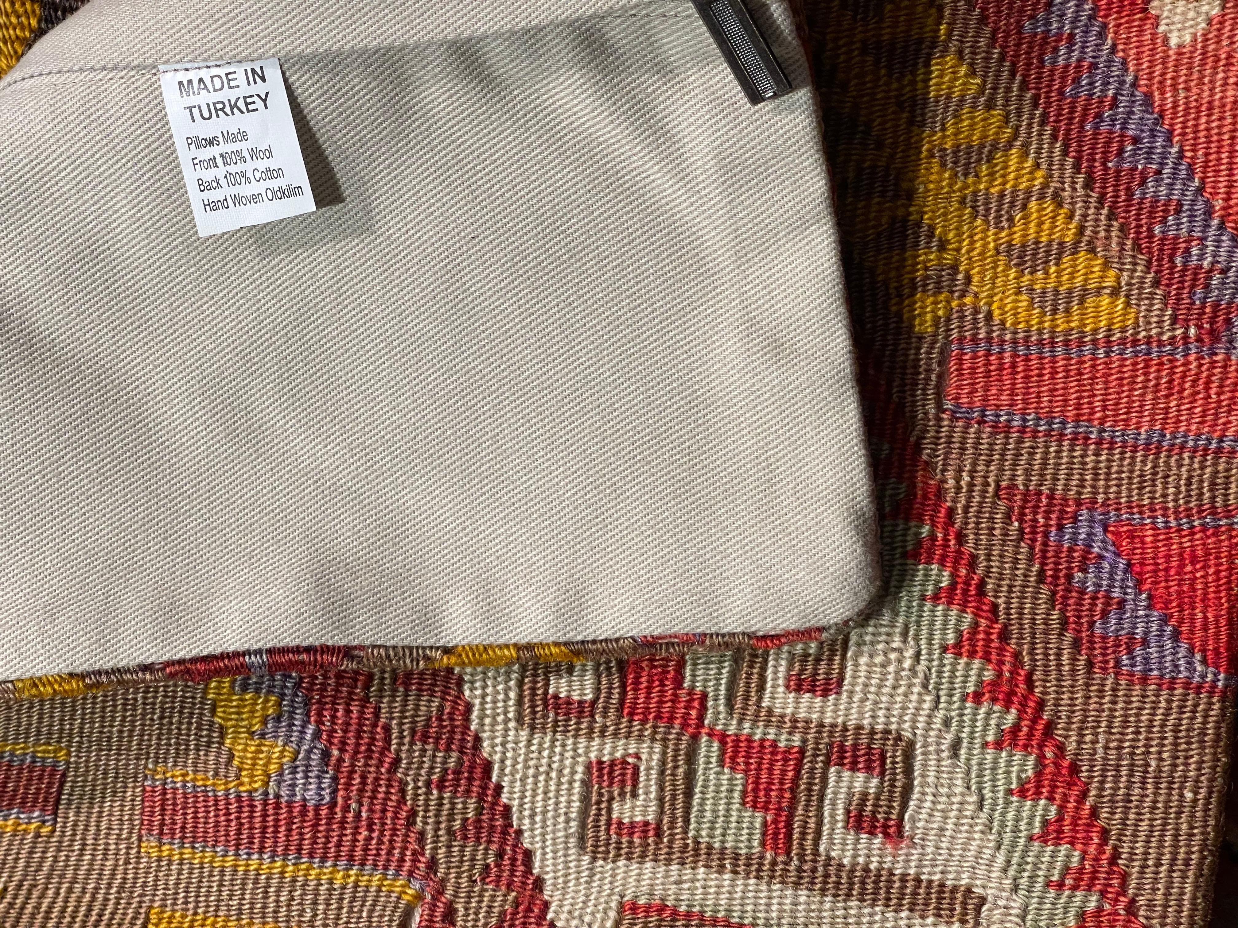 Funda de Cojín Kilim Vintage y Antiguo, Cojín Moderno Turco Yastik de Anatolia 4406 en Bueno estado para la venta en Tokyo, JP