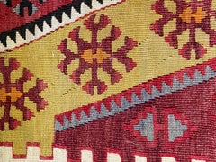 Vintage & Old Kilim Cushion Cover, Anatolian Yastik Turkish Modern Pillow 4411