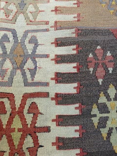 Vintage & Old Kilim Cushion Cover, Anatolian Yastik Turkish Modern Pillow 4414