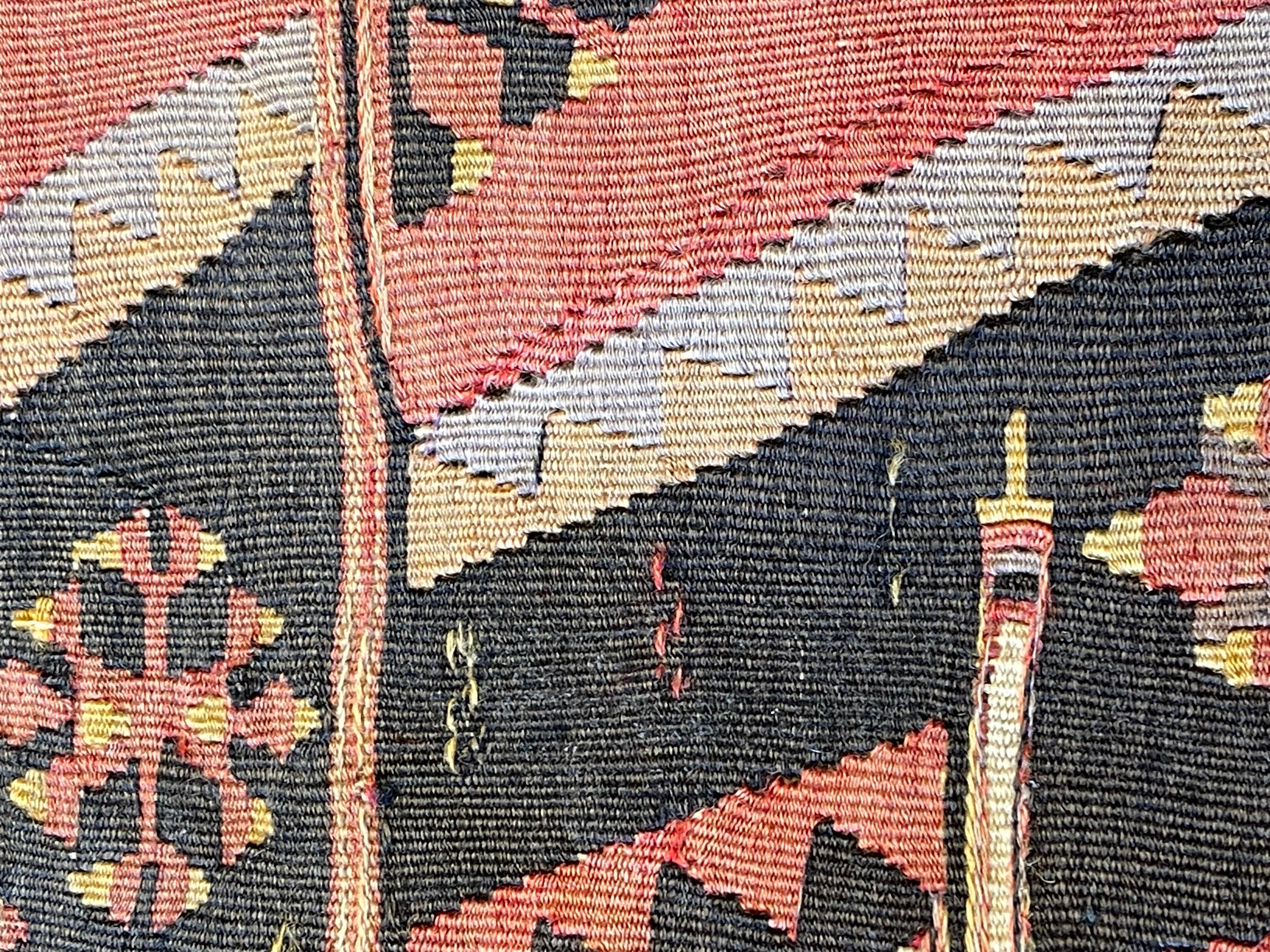 Turc Coussin Kilim vintage et ancien, coussin moderne turc d'Anatolie Yastik 4415 en vente