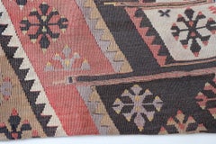 Vintage & Old Kilim Cushion Cover, Anatolian Yastik Turkish Modern Pillow 4418