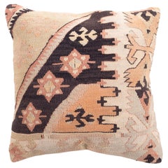 Vintage & Old Kilim Cushion Cover, Anatolian Yastik Turkish Modern Pillow 4421