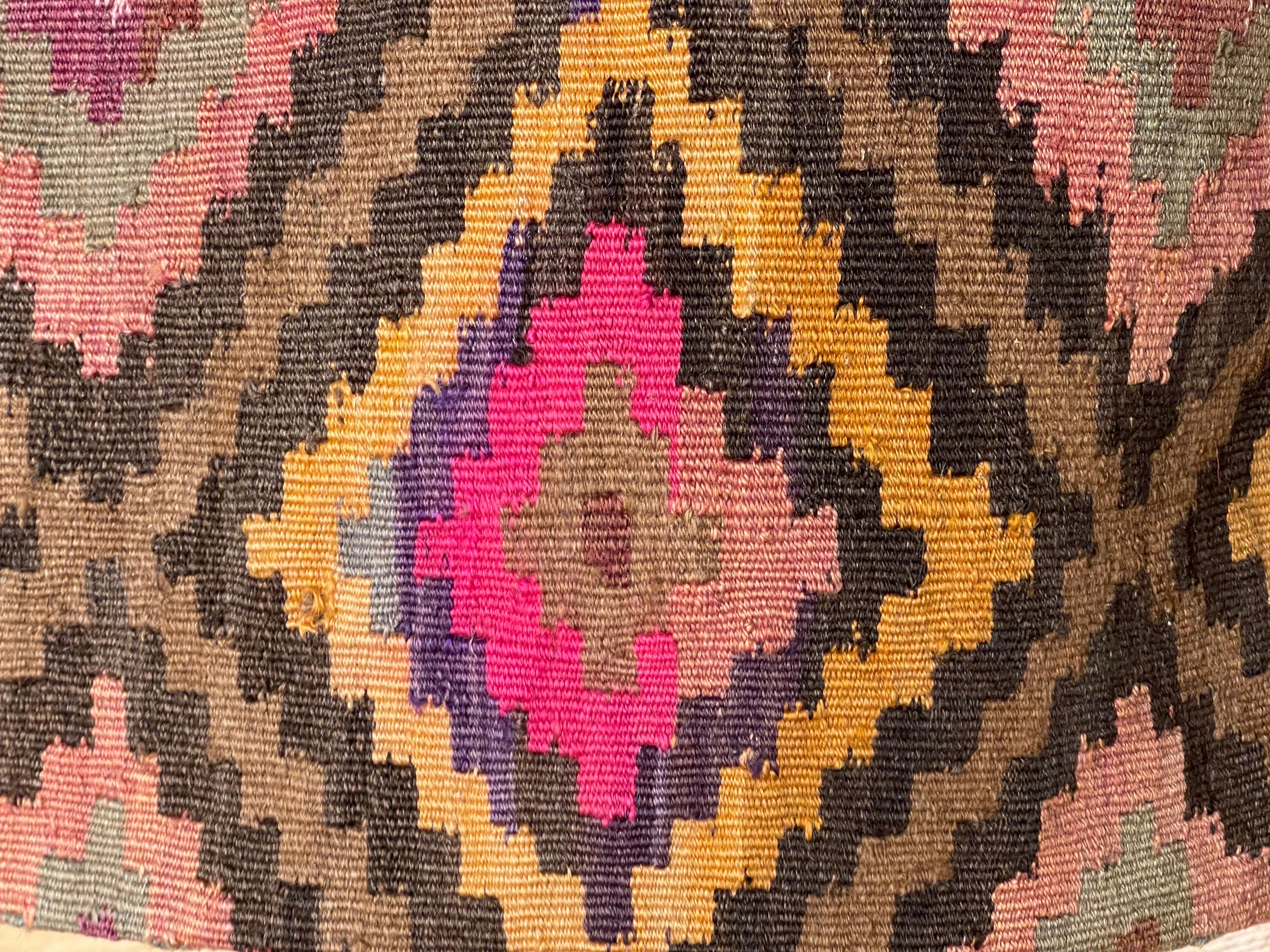 Vintage & Old Kilim Cushion Cover, Anatolian Yastik Turkish Modern Pillow 4429 In Good Condition For Sale In Tokyo, JP