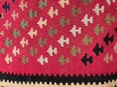 Coussin Kilim vintage et ancien, coussin moderne turc d'Anatolie Yastik 4430