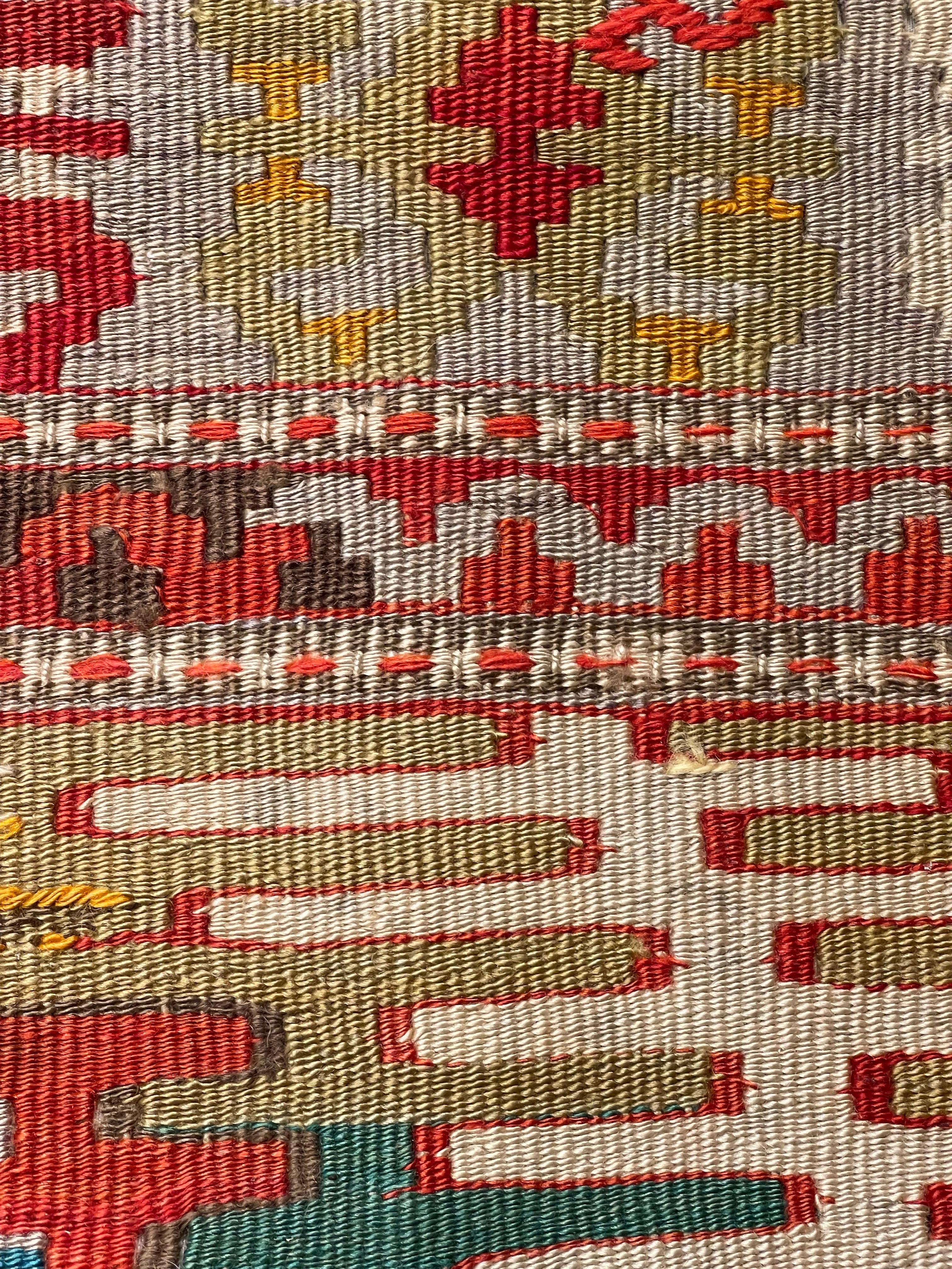 Tissé à la main Coussin Kilim vintage et ancien, coussin moderne turc d'Anatolie Yastik 4445 en vente
