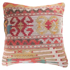Vintage & Old Kilim Cushion Cover, Anatolian Yastik Turkish Modern Pillow 4445