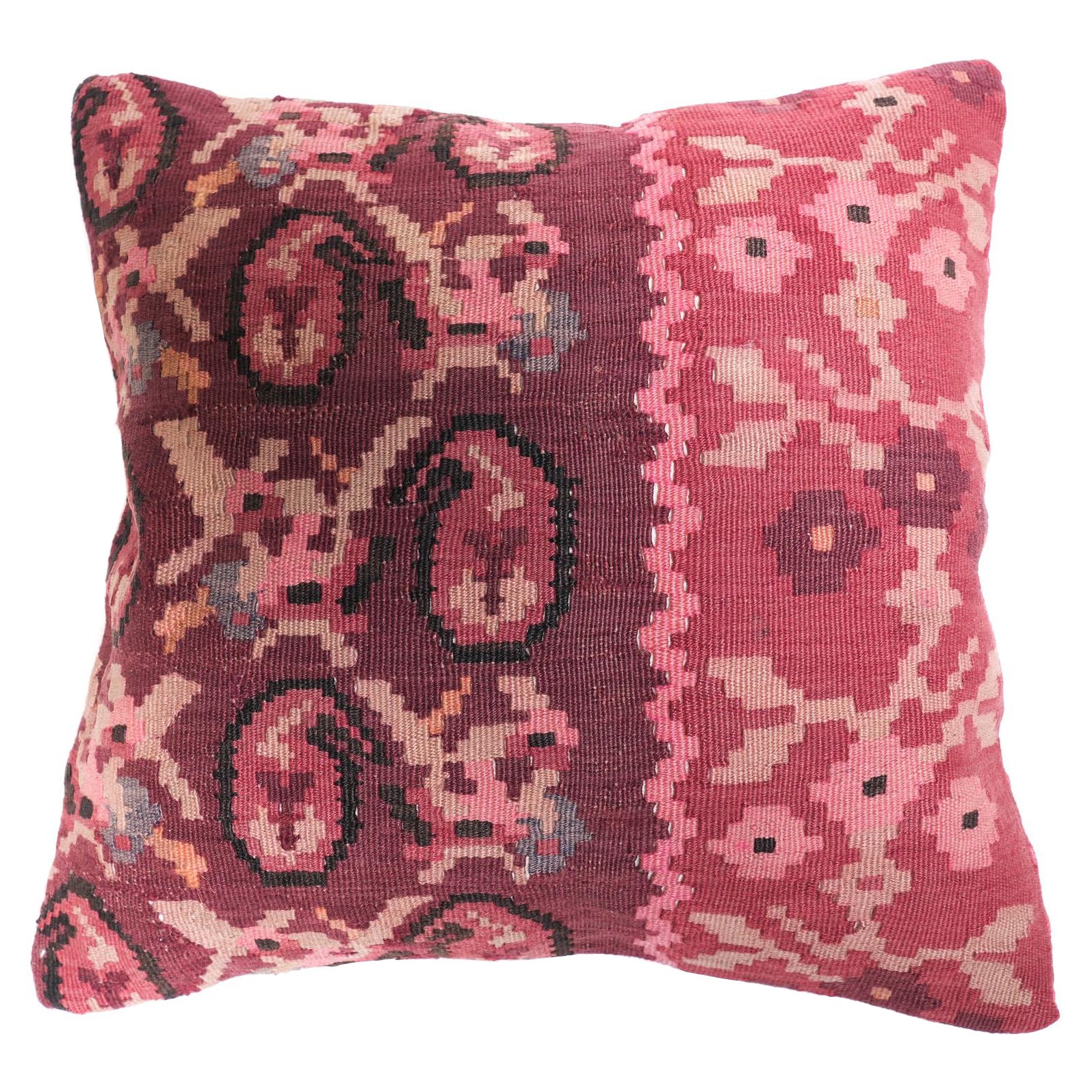 Copricuscino Kilim vintage e antico, cuscino moderno turco Anatolian Yastik 4446