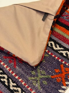 Vintage & Old Kilim Cushion Cover, Anatolian Yastik Turkish Modern Pillow 4448