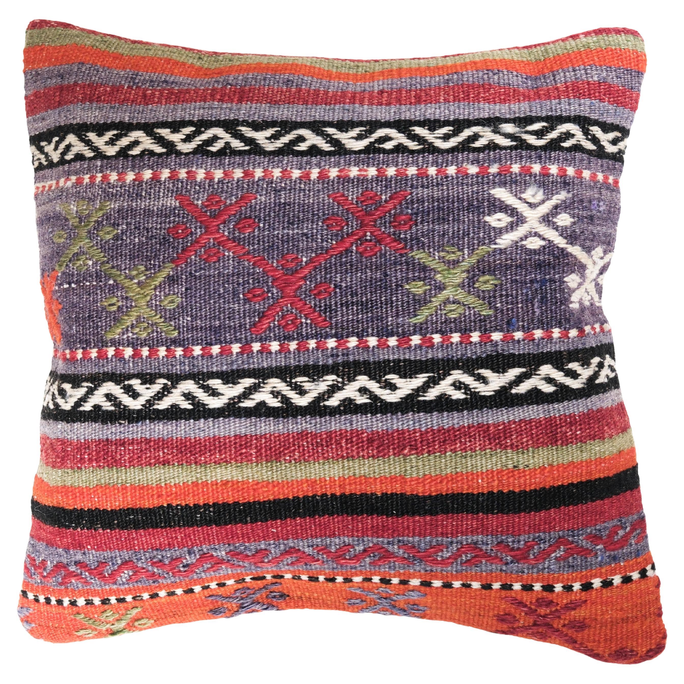 Türkisches modernes Yastik-Kissen im Vintage-Stil mit altem Kelim-Kissen, 4448
