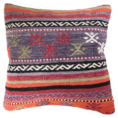 Copricuscino Kilim vintage e antico, cuscino moderno turco Anatolian Yastik 4448