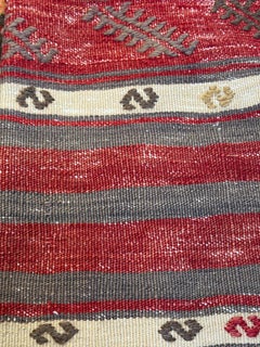 Vintage & Old Kilim Cushion Cover, Anatolian Yastik Turkish Modern Pillow 4449