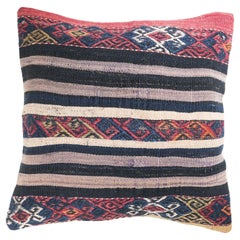 Vintage & Old Kilim Cushion Cover, Anatolian Yastik Turkish Modern Pillow 4472