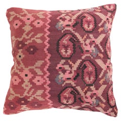 Vintage & Old Kilim Cushion Cover, Anatolian Yastik Turkish Modern Pillow 4480