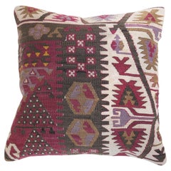 Vintage & Old Kilim Cushion Cover, Anatolian Yastik Turkish Modern Pillow 4482