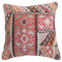 Vintage & Old Kilim Cushion Cover, Anatolian Yastik Turkish Modern Pillow 4483