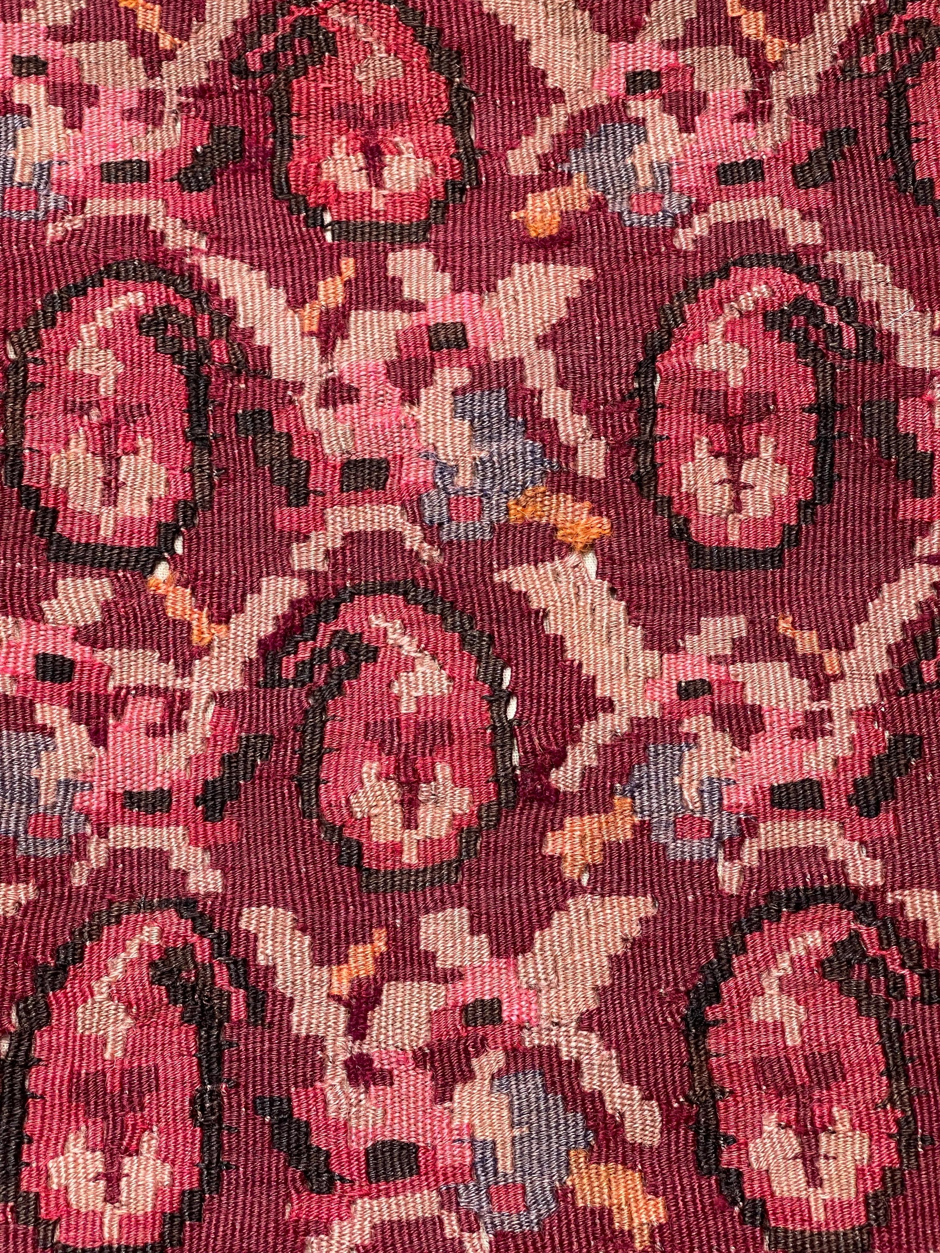 Turc Coussin Kilim vintage et ancien, coussin moderne turc d'Anatolie Yastik 4484 en vente