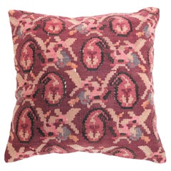 Vintage & Old Kilim Cushion Cover, Anatolian Yastik Turkish Modern Pillow 4484