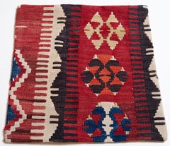 Vintage & Old Kilim Cushion Cover, Anatolian Yastik Turkish Modern Pillow 4493