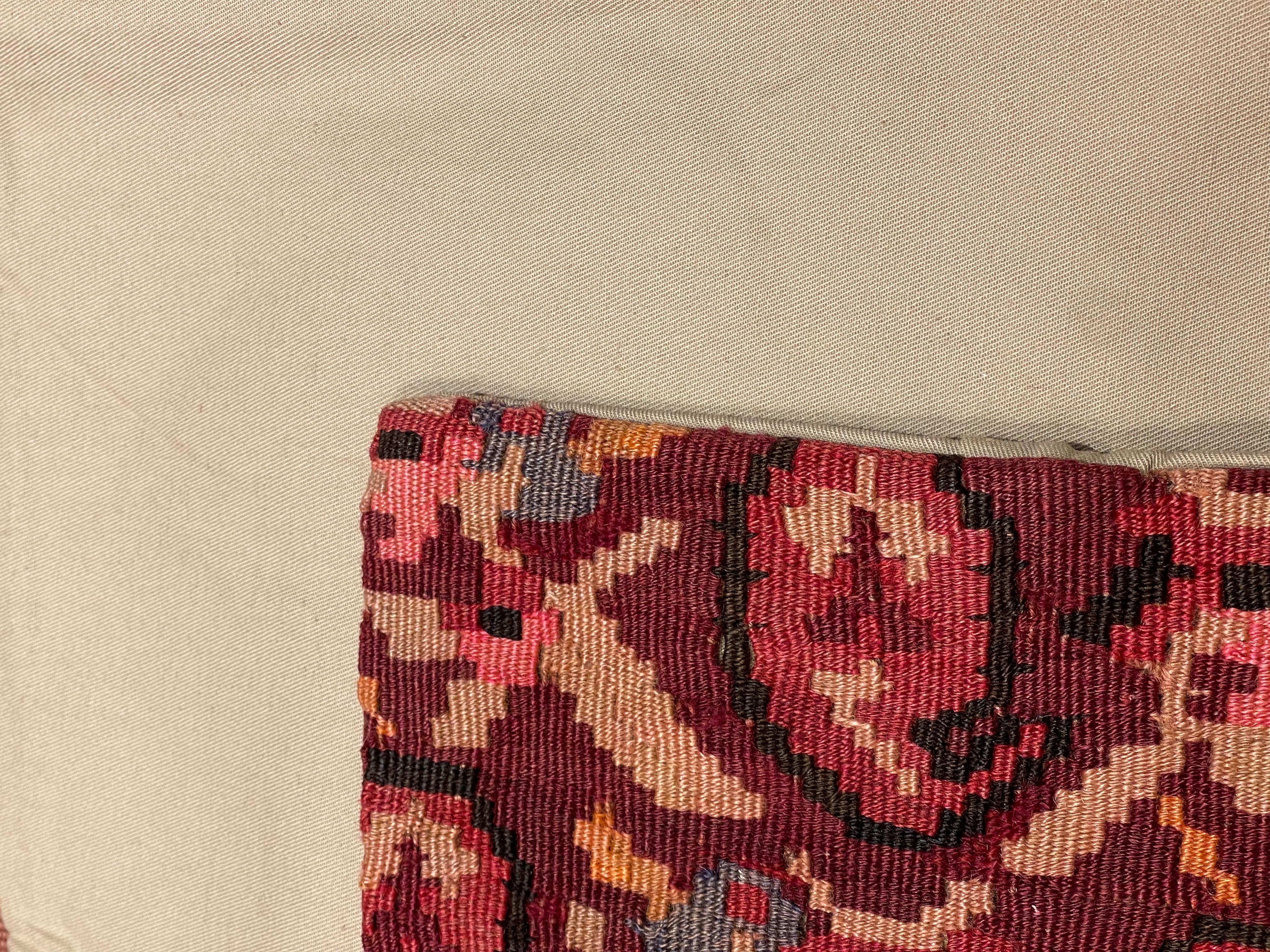 Funda de Cojín Kilim Vintage y Antiguo, Cojín Moderno Turco Yastik de Anatolia 4494 en Bueno estado para la venta en Tokyo, JP