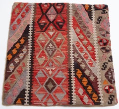 Türkisches modernes Yastik-Kissen im Vintage-Stil mit altem Kelim-Kissen, 4497