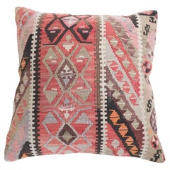 Vintage & Old Kilim Cushion Cover, Anatolian Yastik Turkish Modern Pillow 4497