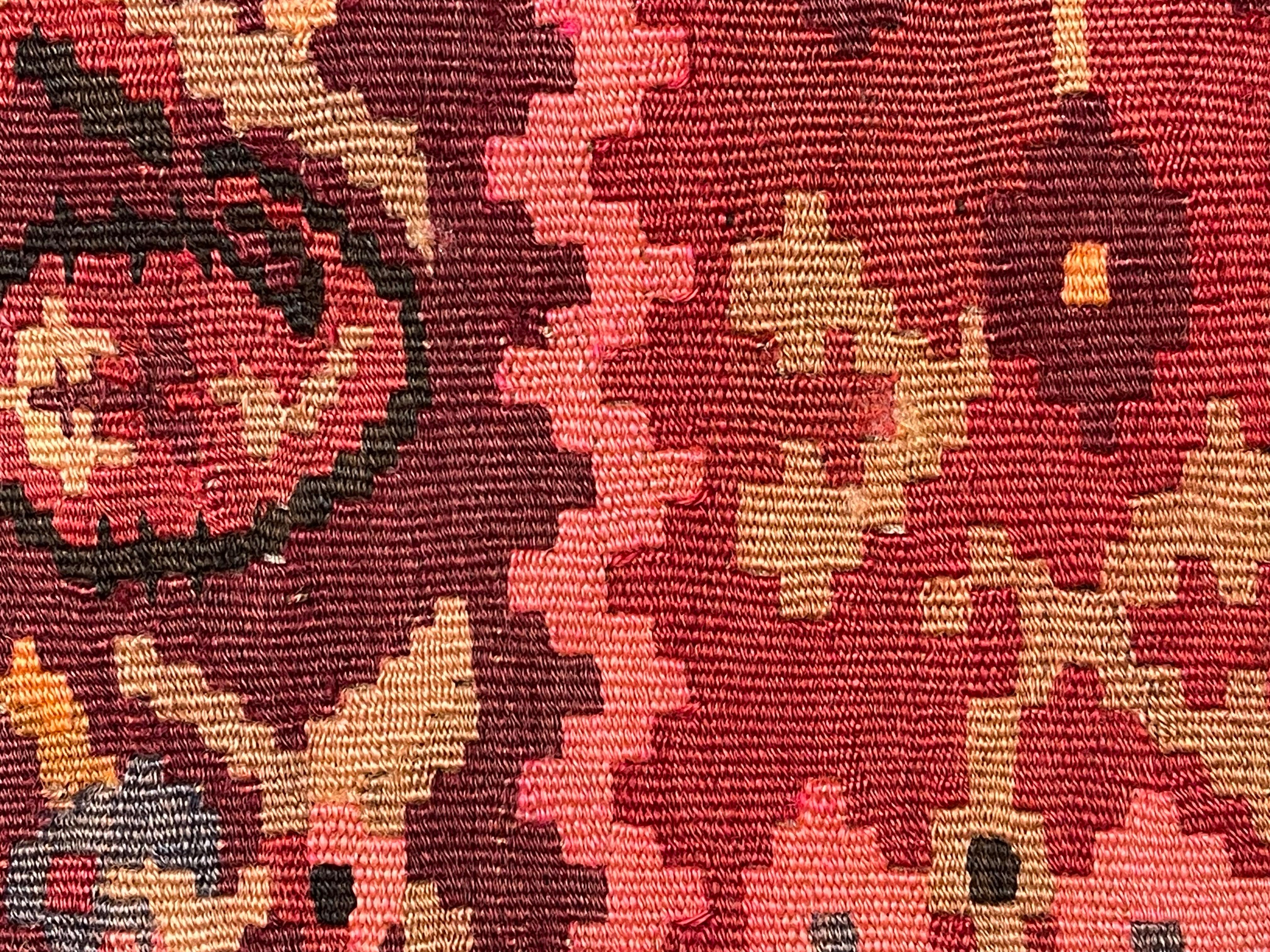 Funda de Cojín Kilim Vintage y Antiguo, Cojín Moderno Turco Yastik de Anatolia 4502 Tejido a mano en venta