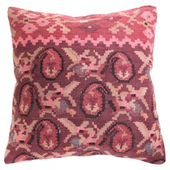 Vintage & Old Kilim Cushion Cover, Anatolian Yastik Turkish Modern Pillow 4502