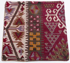 Türkisches modernes Yastik-Kissen im Vintage-Stil mit altem Kelim-Kissen, 4504
