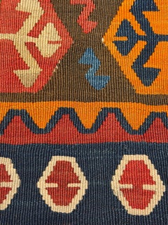 Vintage & Old Kilim Cushion Cover, Anatolian Yastik Turkish Modern Pillow 4509