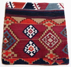 Vintage & Old Kilim Cushion Cover, Anatolian Yastik Turkish Modern Pillow 4510