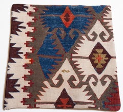 Vintage & Old Kilim Cushion Cover, Anatolian Yastik Turkish Modern Pillow 4512