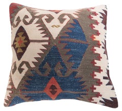 Copricuscino Kilim vintage e antico, cuscino moderno turco Anatolian Yastik 4512