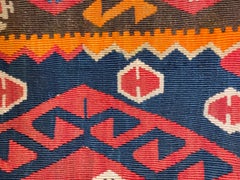 Vintage & Old Kilim Cushion Cover, Anatolian Yastik Turkish Modern Pillow 4513