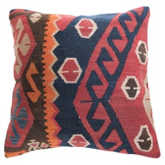 Copricuscino Kilim vintage e antico, cuscino moderno turco Anatolian Yastik 4513