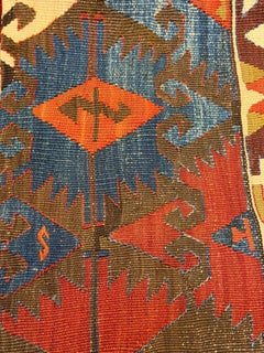Vintage & Old Kilim Cushion Cover, Anatolian Yastik Turkish Modern Pillow 4514