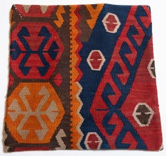 Türkisches modernes Yastik-Kissen im Vintage-Stil mit altem Kelim-Kissen, 4517