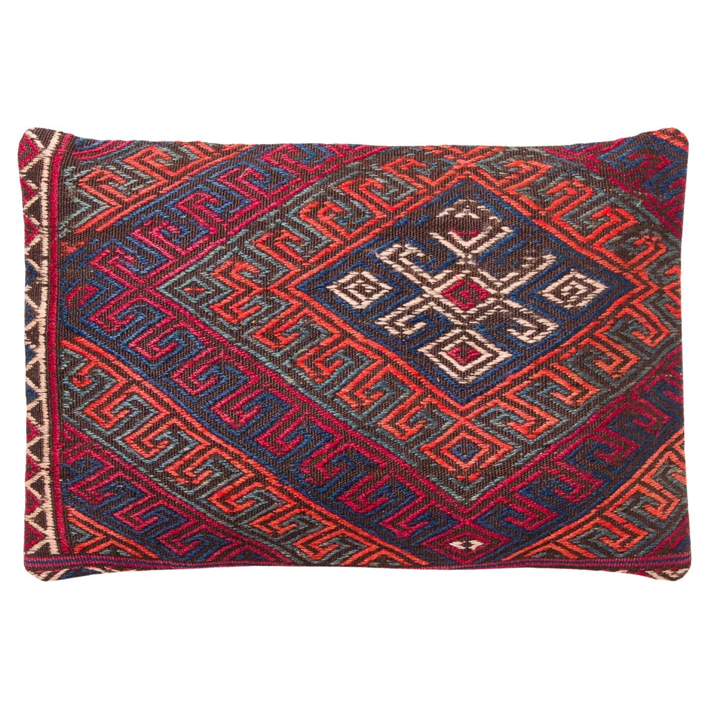 Vintage & Old Kilim Cushion Cover, Anatolian Yastik Turkish Modern Pillow KC1796 For Sale