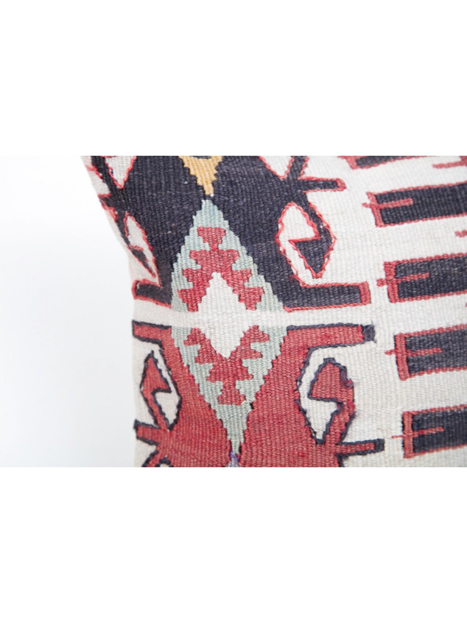 Vintage & Old Kilim Cushion Cover, Anatolian Yastik Turkish Modern Pillow KC3404 In Good Condition In Tokyo, JP