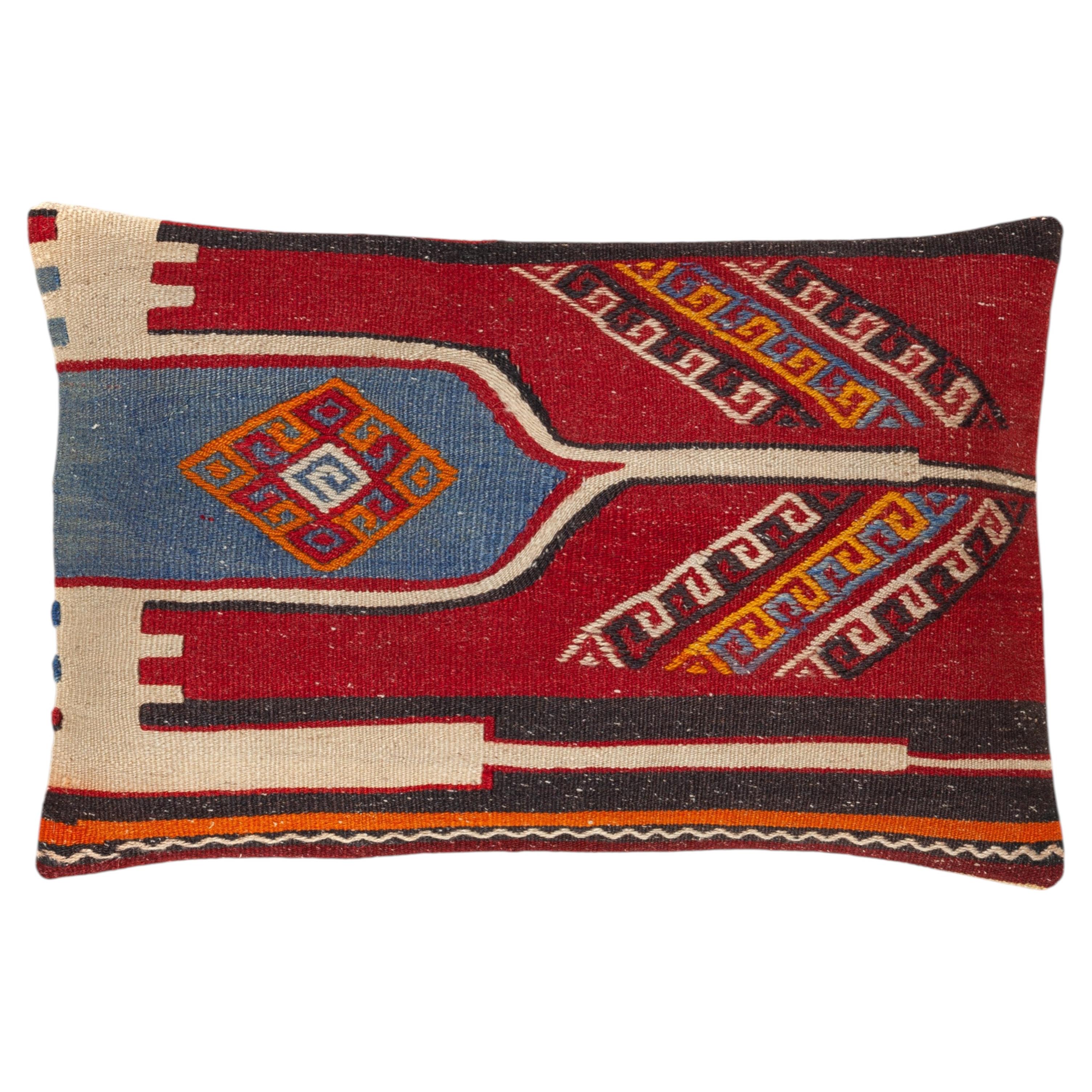 Cojín Kilim Vintage y Antiguo Cojín Rectangular Yastik Turco Moderno 4113