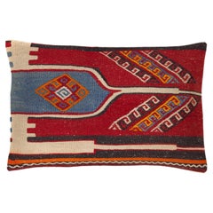 Vintage & Old Kilim Cushion Cover Rectangular Yastik Turkish Modern Pillow 4113