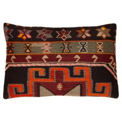 Vintage & Old Kilim Cushion Cover Rectangular Yastik Turkish Modern Pillow 4115