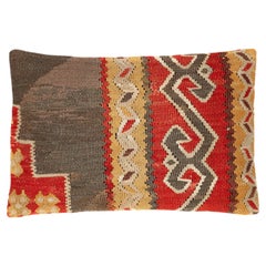 Vintage & Old Kilim Cushion Cover Rectangular Yastik Turkish Modern Pillow 4124