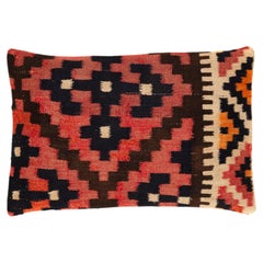 Vintage & Old Kilim Cushion Cover Rectangular Yastik Turkish Modern Pillow 4125