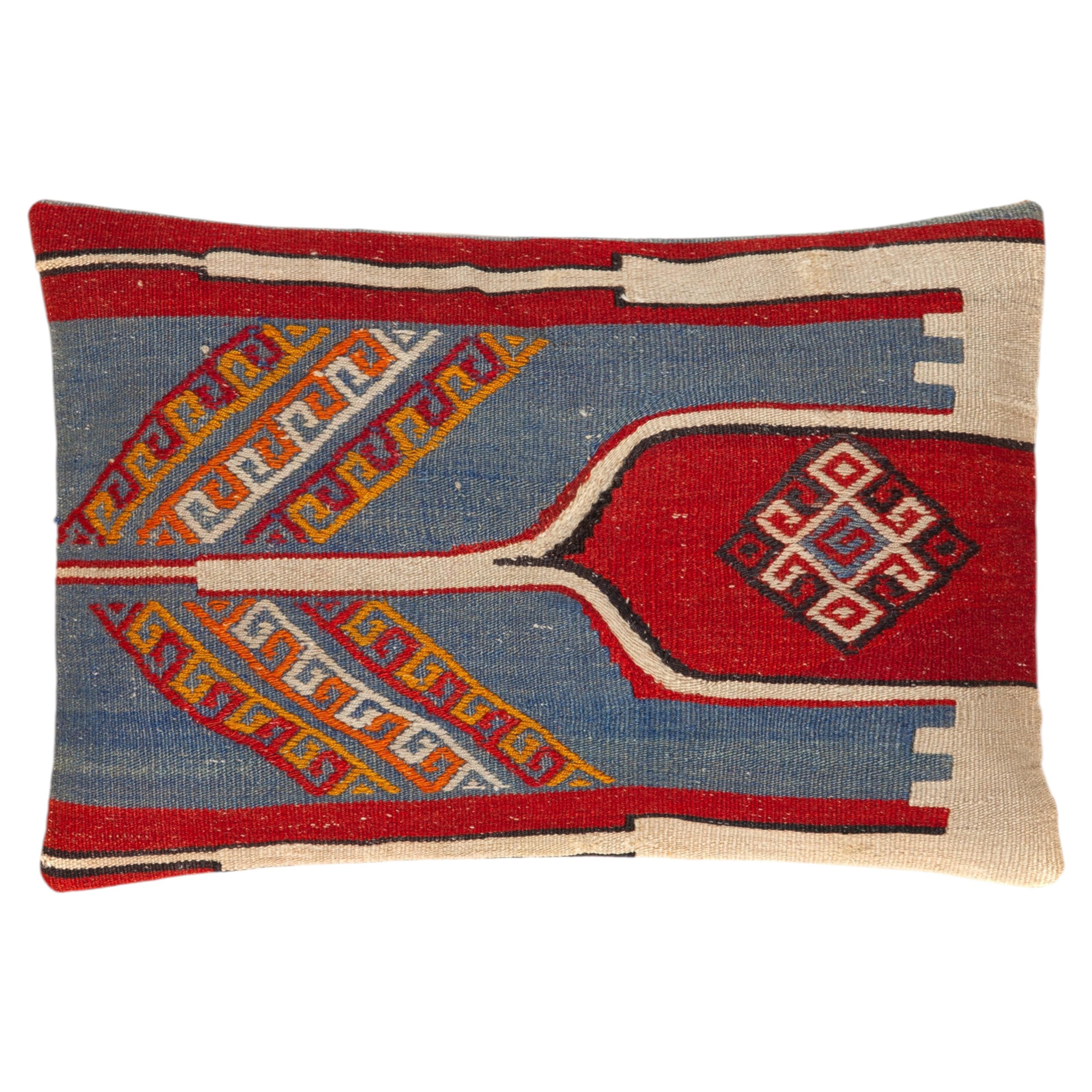 Cojín Kilim Vintage y Antiguo Cojín Rectangular Yastik Turco Moderno 4126